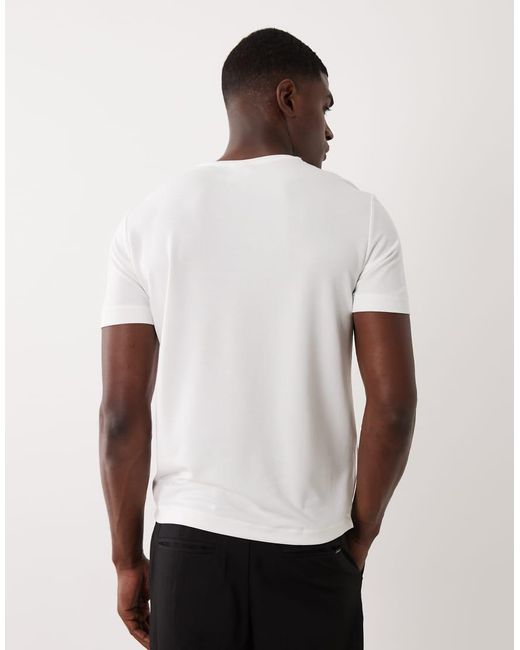 Mango White Relaxed Fit T-Shirt for men