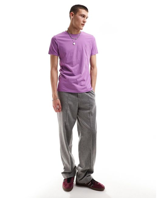 Tonic - t-shirt girocollo a maniche corte di AllSaints in Purple da Uomo