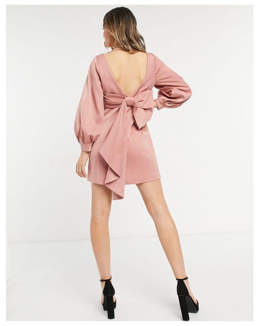 Forever New Pink – minikleid mit schleife hinten