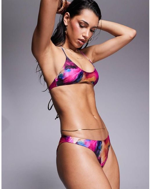 ASOS Pink Arina Halter Scoop Bikini Top