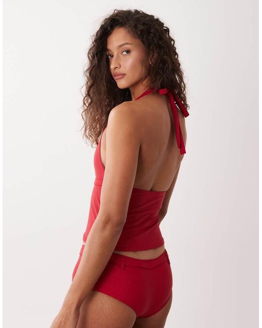 Motel Red Co-ord Towi Swim Tank Top