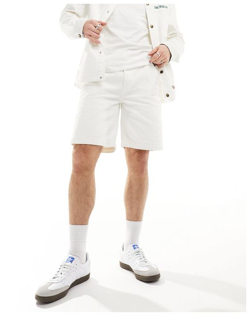 Duck - short style charpentier en toile - cassé Dickies pour homme en coloris White