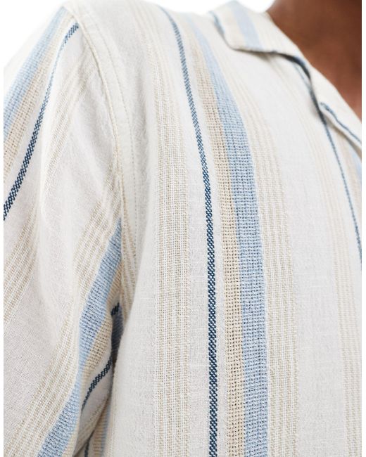 Hollister – kurzärmliges, strukturiertes hemd in White für Herren