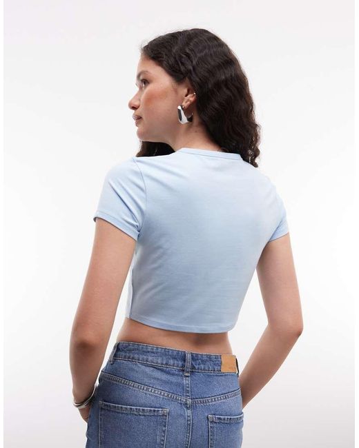 Collusion Blue Super Crop T-shirt