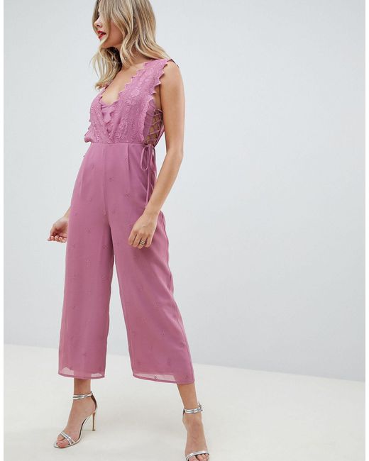 asos purple jumpsuit