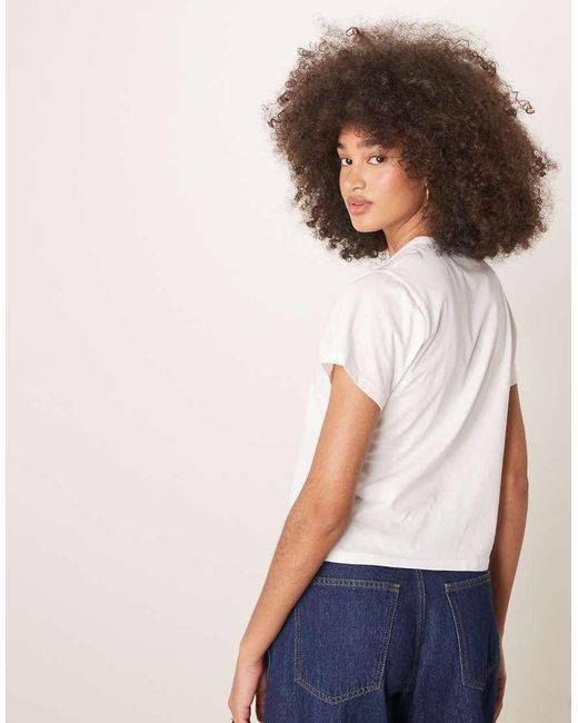 Abercrombie & Fitch T-Shirt Met Korte Mouwen En Print Van Cowboylaarzen in het White