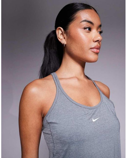 Nike Gray Nike One Training Dri-fit Strappy Vest