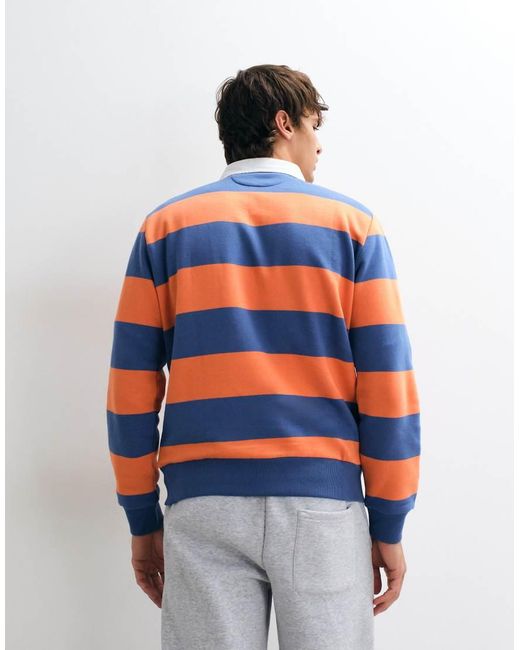 Polo Ralph Lauren Blue Bear Logo Rugby Shirt for men