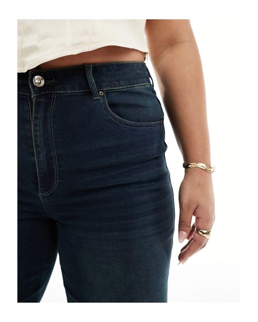 ONLY Blue Augusta High Waisted Straight Leg Jeans