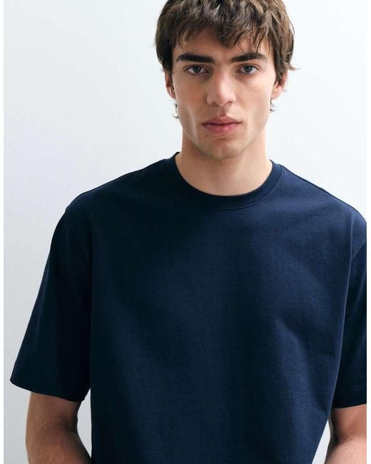 ASOS COLLECTIVE Blue Heavyweight T-shirt for men