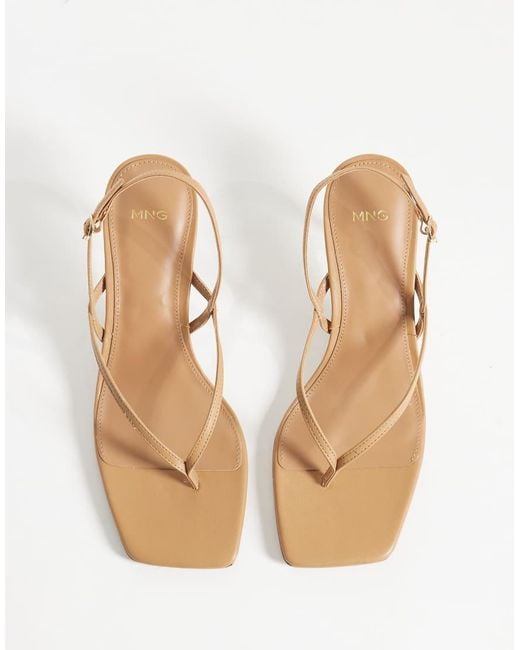 Mango Brown Strappy Heeled Sandal