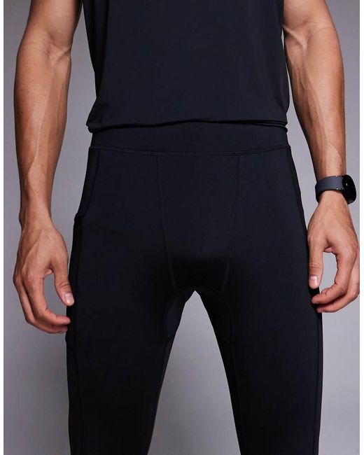 4505 Gray Reflective Quick Dry Base Layer Running Tights With Energy Gel Pocket for men
