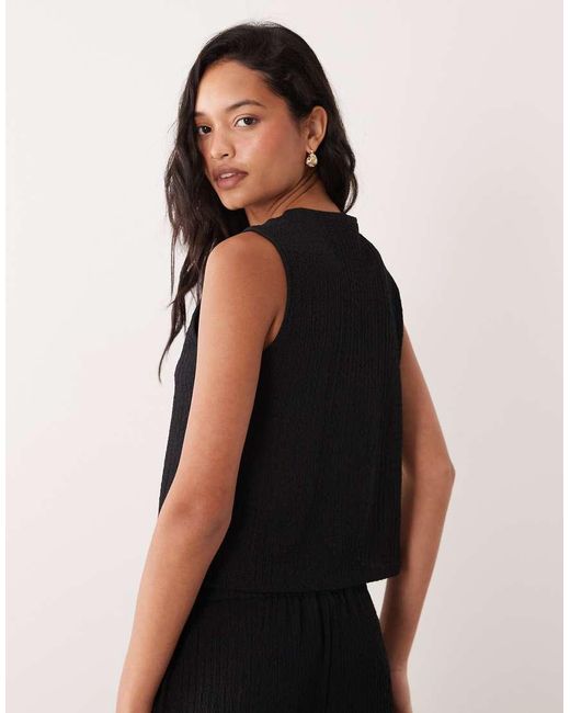 Jdy Black Textured Waistcoat Co-ord