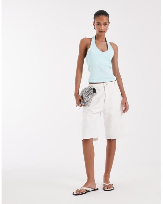 JJXX White Halter Neck Top