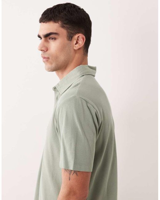 ARMANI EXCHANGE Green Short Sleeve Logo Polo for men