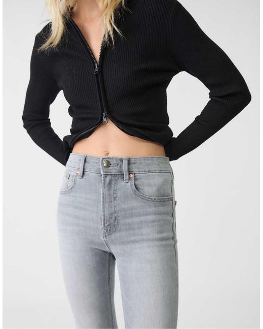 Stradivarius Black Petite D07 Regular Waist Skinny Jeans