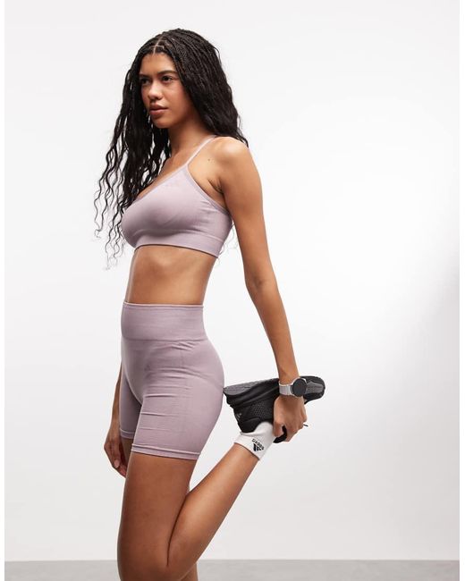 Adidas Originals White Adidas Training Essentials 4In Booty Shorts