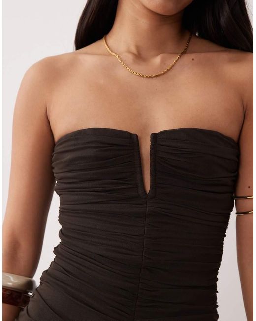 Nia Black Abbott Kinney Bandeau Floaty Midaxi Dress