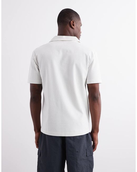 River Island White Open Neck Polo Co-Ord for men