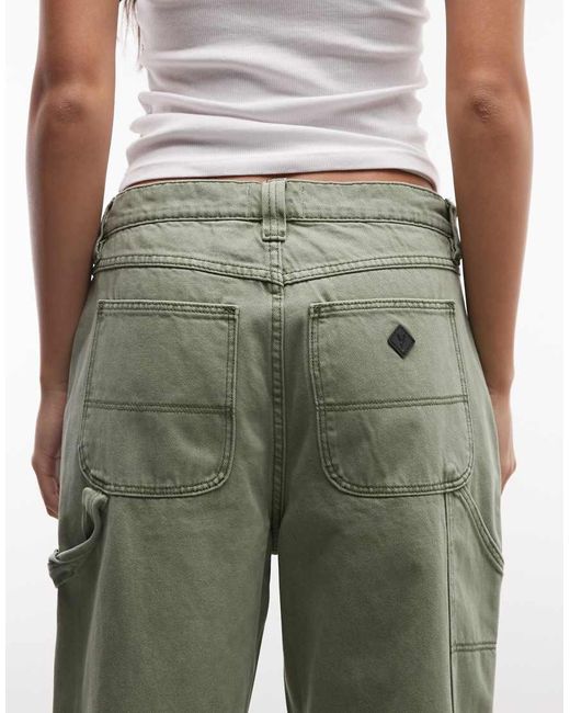 Abrand Jeans Green Slouchy Carpenter Jeans