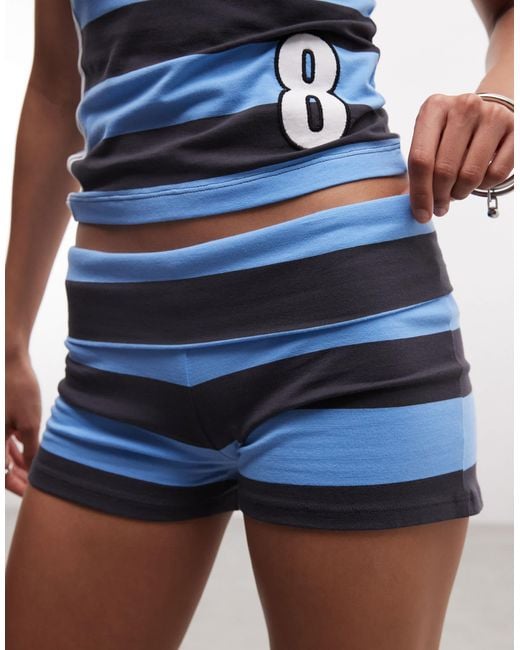 Collusion Blue Fold Over Booty Short