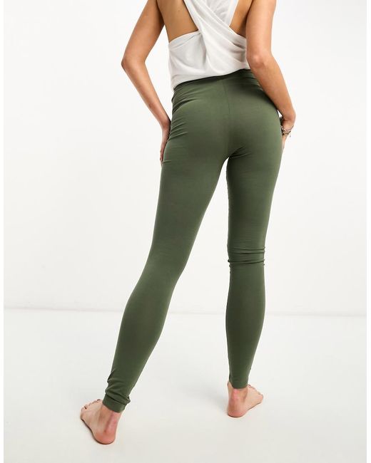 Pack De 2 Leggings De Color Negro Y Caqui De Algodón De Mamalicious Maternity Mama.licious de color Green