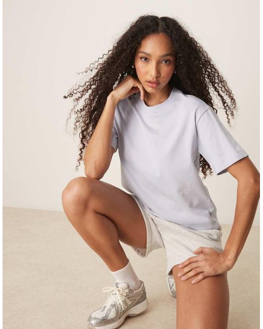 Gina Tricot T-Shirt Met Korte Mouwen in het White