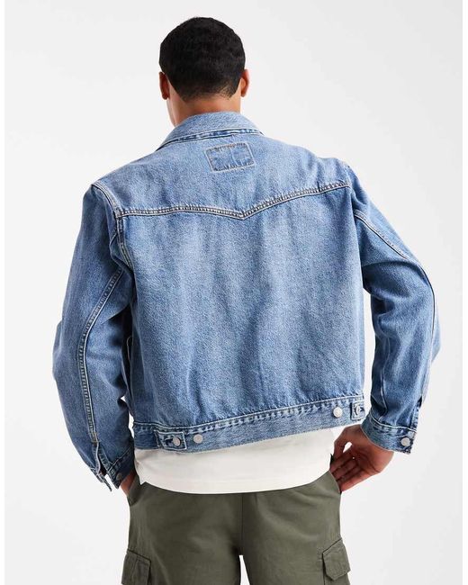 Levi's Blue T3 Western Denim Trucker Jacket for men
