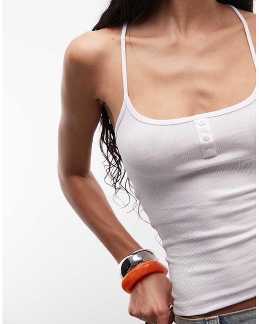 Collusion Gray Racer Back Henley Cami