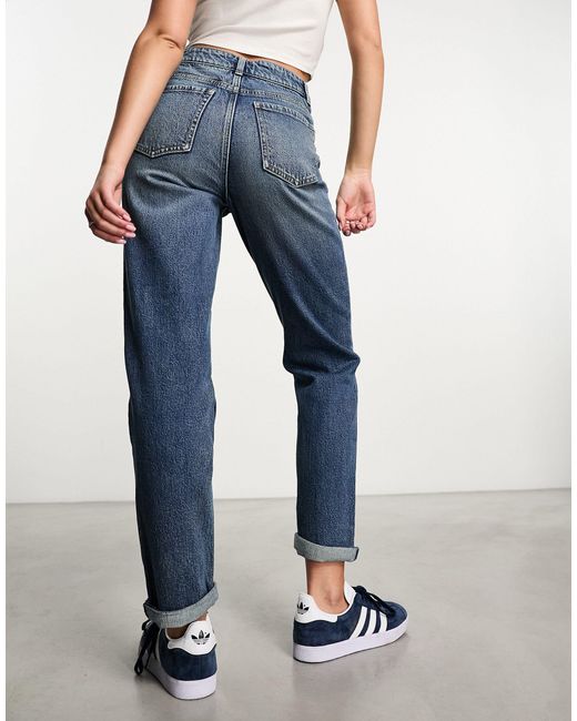 New Look Blue – mom-jeans mit schmalem schnitt