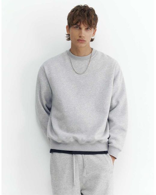 Pull&Bear Ruimvallende Sweatshirt in het Gray voor heren