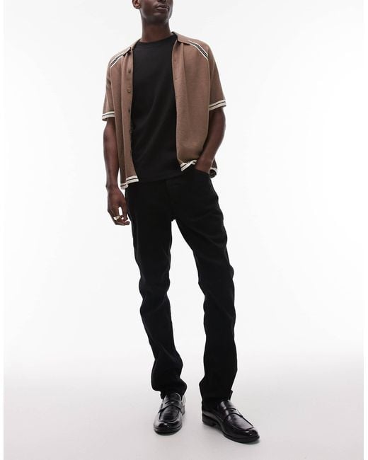 Wrangler – greensboro – gerade geschnittene jeans in Black für Herren