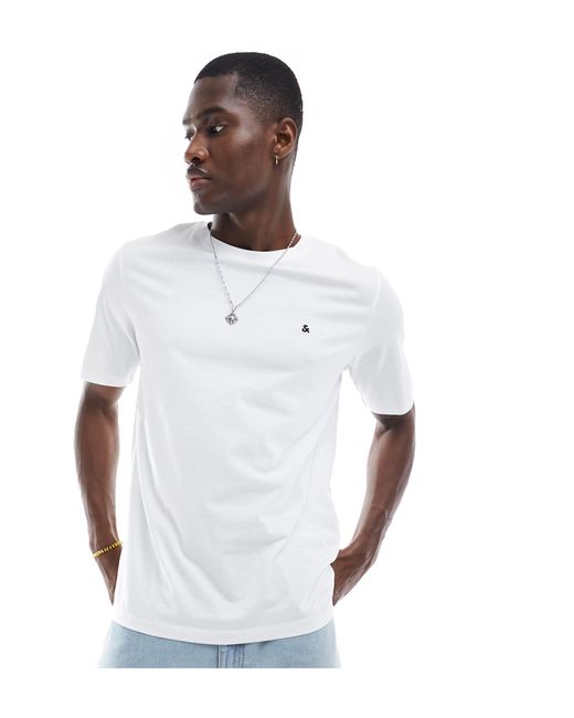 Jack & Jones White T-shirt With & Logo for men