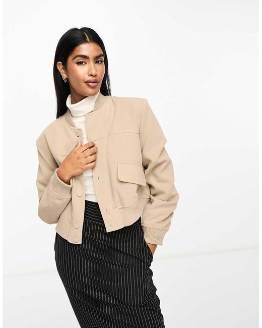 River Island Black Tailored Bomber Jacket