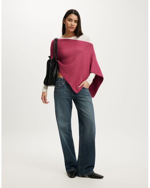 Cotton On Red Softest Luxe Poncho