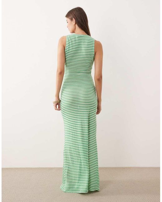 ASOS Green Plunge V Neck Midaxi Dress
