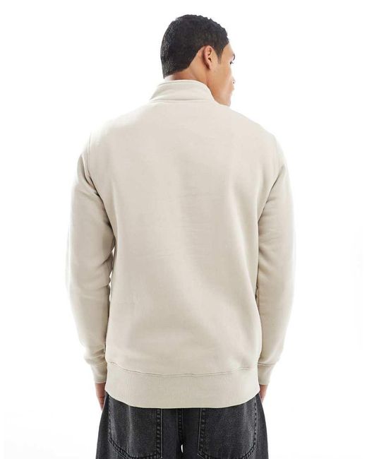 Only & Sons Natural Half Zip Sweat for men