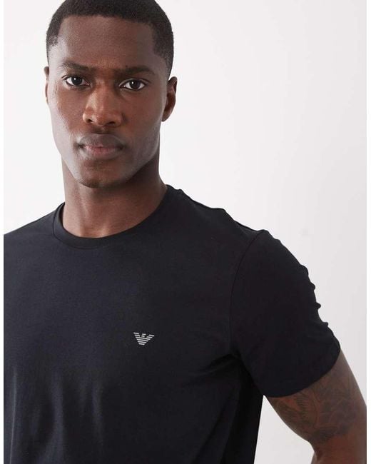 Emporio Armani Blue Bodywear 2 Pack Logo T-shirts for men