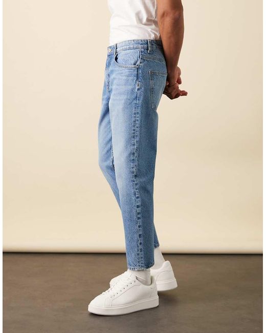 ASOS Blue Tapered Jeans for men