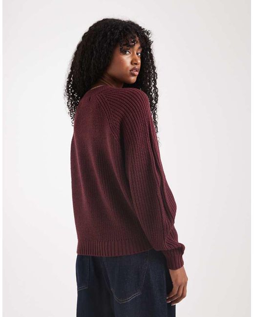Threadbare Purple Crew Neck Jumper