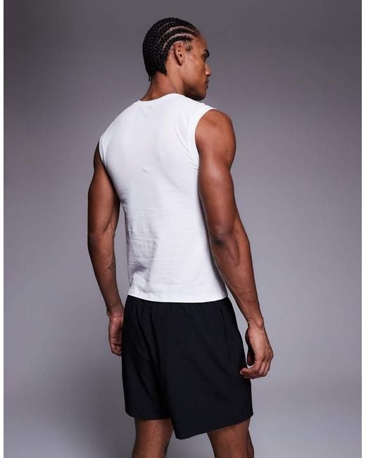 4505 Gray Shrunken Muscle Fit Cotton Tank With Quick Dry Finish for men