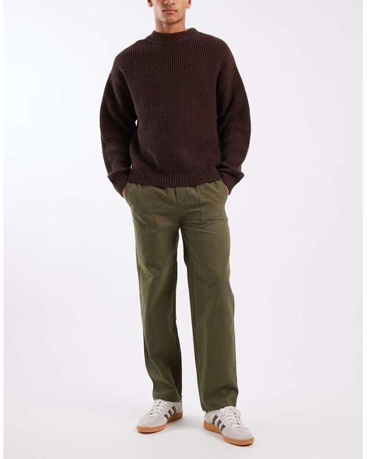 Only & Sons Green Relaxed Fit Trouser for men