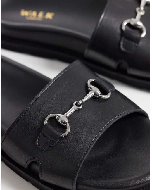 Walk London Black Donna Slider