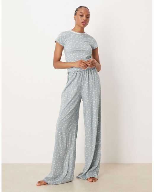 ASOS White Asos design tall – mix & match – pyjama-hose