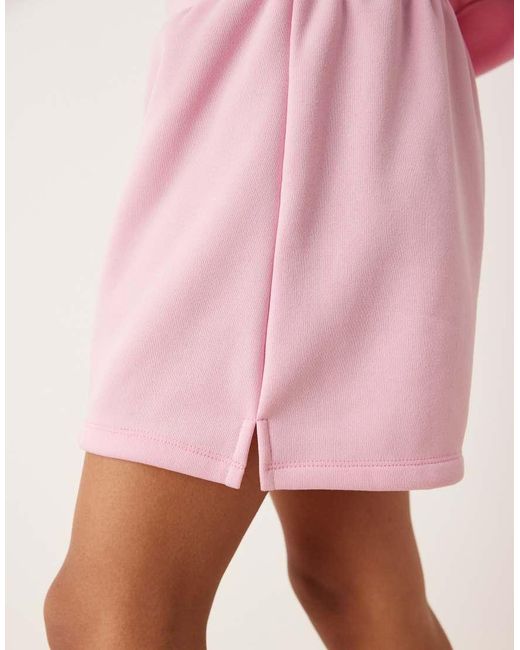 Pantalones Cortos Rosas De Tejido De Sudadera De (Parte De Un Conjunto) ASOS de color Pink
