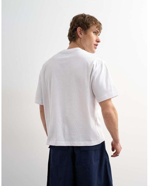 Topman White Crop Fit Palm Embroidery for men