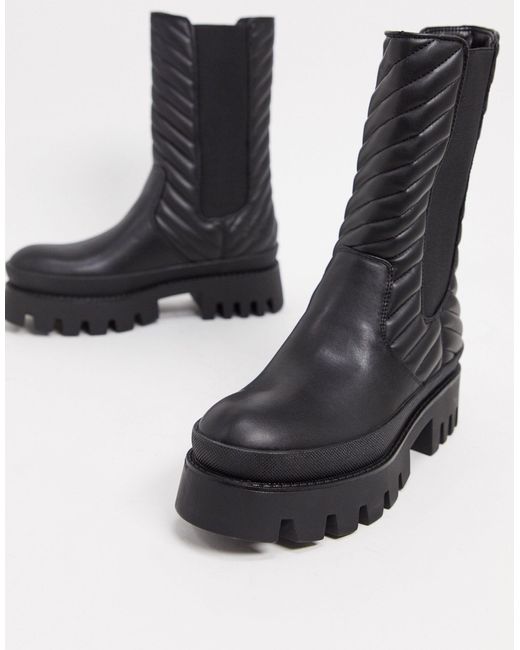 black elasticated ankle boots