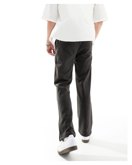 The Couture Club Black Wool Look Smart Trackies for men