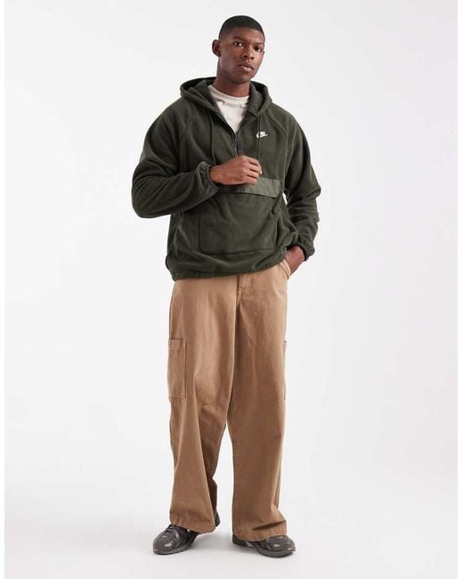 Nike Gray Club Half Zip Fleece for men