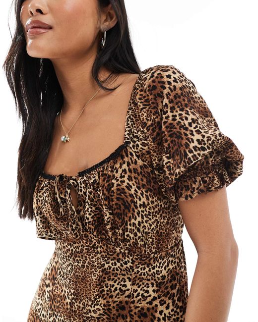 Miss Selfridge Brown Spun Midaxi Dress